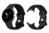 For Google Pixel Watch 1 / 2 Soft Replacement Strap Silicone Sport Watch Band Blue - S