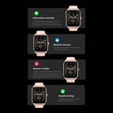 1.8inch Smart Watch IP68 BT5.3 for Android iOS with Heart Rate Monitoring Exercise Records 1pc（Pink）