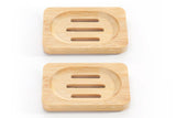 2PCS Wood Soap Dish Storage Soap Holder Soap Tray For Home Bathroom