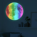 30X30CM Glow in The Dark Stars and Moon for Ceiling Decorations Glow Wall Stickers -Pink
