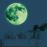 30X30CM Glow in The Dark Stars and Moon for Ceiling Decorations Glow Wall Stickers -Blue