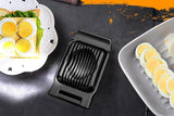 Aluminum Alloy Egg Slicer for Hard Boiled Eggs Strawberry Slicer for Salad-Black