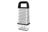 Box Grater with Container Stainless Steel Coarse Fine Slicer Non Slip Base