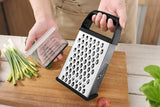 Box Grater with Container Stainless Steel Coarse Fine Slicer Non Slip Base