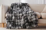 Bubble Tie Dye Throw Blanket Soft Cozy Microfiber Lightweight Warm -Dark Grey XL
