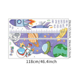 Cartoon Universe Starry Sky Astronaut Spaceship Rocket Height Sticker Wall Decals