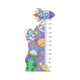 Cartoon Universe Starry Sky Astronaut Spaceship Rocket Height Sticker Wall Decals