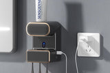 Electric Automatic Toothpaste Dispenser With Toothbrush Holders-Black