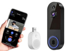 Smart Video Doorbell Camera Wireless Outdoor Doorbell Camera-Black