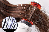 2 in 1 Cordless Hair Straightener Brush Curling Iron with LCD Display-White
