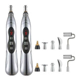 2pcs Electronic Acupuncture Pen Relief Pain Electric Massager Tools for Body Head Neck