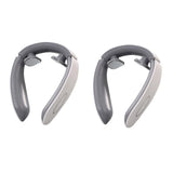 2pcs Neck Massager with Heat Portable Cordless 6 Modes 9 Levels Electric Neck Massage Tool