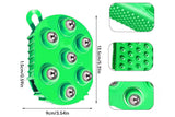 2Pcs Roller Ball Massager Glove Lymphatic Massage Muscle Release for Back-Green