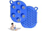 2Pcs Roller Ball Massager Glove Lymphatic Massage Muscle Release for Back-Blue