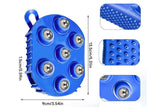 2Pcs Roller Ball Massager Glove Lymphatic Massage Muscle Release for Back-Blue