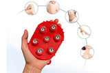 2Pcs Roller Ball Massager Glove Lymphatic Massage Muscle Release for Back-Red
