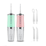 2pcs Water Dental Flosser Electric Water Cordless Cordless Teeth Cleaner for Home Travel -Green and Pink