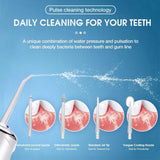 2pcs Water Dental Flosser Electric Water Cordless Cordless Teeth Cleaner for Home Travel -White and Pink