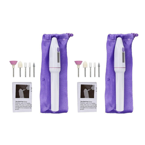 2 Sets Cordless Professional Manicure Pedicure Kit 5 in 1 Electric Nail Drill Machine