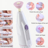 2 Sets Cordless Professional Manicure Pedicure Kit 5 in 1 Electric Nail Drill Machine