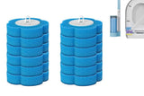 12pcs Toilet Replacement Brush Heads Toilet Bowl Cleaning Kit-Blue head