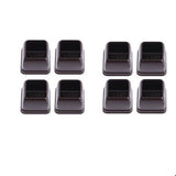 16pcs Silicone Chair Leg Floor Protectors Furniture Leg Feet Cup for Hardwood Floors with Wrapped Felt -Square brown