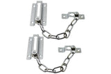 2Pcs Door Security Chain Lock Door Chain Lock with 12 Screws for Wood Door-Silver