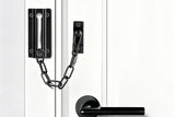 2Pcs Door Security Chain Lock Door Chain Lock with 12 Screws for Wood Door-Black