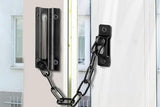 2Pcs Door Security Chain Lock Door Chain Lock with 12 Screws for Wood Door-Black