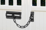 2Pcs Door Security Chain Lock Door Chain Lock with 12 Screws for Wood Door-Black