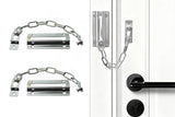 2Pcs Door Security Chain Lock Door Chain Lock with 12 Screws for Wood Door-Black