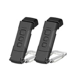 2Pcs USB Rechargeable Book Light Bookmark Lamp with 3 Colors and 5 Brightness-Black