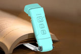 2Pcs USB Rechargeable Book Light Bookmark Lamp with 3 Colors and 5 Brightness-Blue