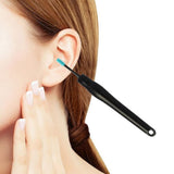 32pcs Ear Wax Remover Tool Reusable Spiral Ear Wax Remover Silicone Ear Cleaner for Adults Kids -Black and white