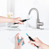 32pcs Ear Wax Remover Tool Reusable Spiral Ear Wax Remover Silicone Ear Cleaner for Adults Kids -Black and white