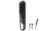 Cordless Hair Straightener Brush Mini Hot Comb for Women Anti-Scald Protection -Black