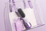 Cordless Hair Straightener Brush Mini Hot Comb for Women Anti-Scald Protection -Purple