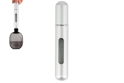 Mini Perfume Spray Pump 8ML Refillable Bottle Atomizer for Travel Outdoor-Silver