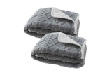 2pcs Pet Blanket for Couch Protection Water Resistance Cats Dogs Blanket for Furniture Protector-Grey S