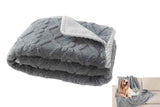 2pcs Pet Blanket for Couch Protection Water Resistance Cats Dogs Blanket for Furniture Protector-Grey L