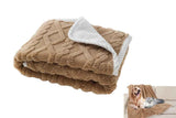 2pcs Pet Blanket for Couch Protection Water Resistance Cats Dogs Blanket for Furniture Protector-Khaki S