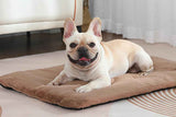 2Pcs Pet Blanket Self-Heating Bed Pad Cat Dog Self-Warming Cushion-Khaki S