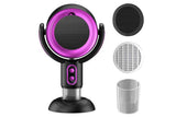 Portable Smoke Purifier Fan Removes Odors Dust Smoke for Cooking and Camping BBQ -BlackPurple In Australia - Darrahopens