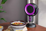 Portable Smoke Purifier Fan Removes Odors Dust Smoke for Cooking and Camping BBQ -BlackPurple In Australia - Darrahopens