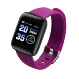 116plus Waterproof Smart Watch Sports Fitness Trackaer with Heart Rate Monitor for Men and Women-Purple In Australia - Darrahopens