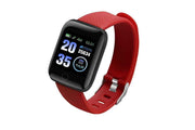 116plus Waterproof Smart Watch Sports Fitness Trackaer with Heart Rate Monitor for Men and Women-Red In Australia - Darrahopens