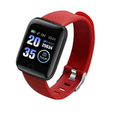 116plus Waterproof Smart Watch Sports Fitness Trackaer with Heart Rate Monitor for Men and Women-Red In Australia - Darrahopens