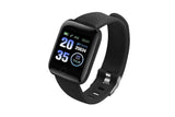 116plus Waterproof Smart Watch Sports Fitness Trackaer with Heart Rate Monitor for Men and Women-Black In Australia - Darrahopens