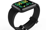 116plus Waterproof Smart Watch Sports Fitness Trackaer with Heart Rate Monitor for Men and Women-Black In Australia - Darrahopens