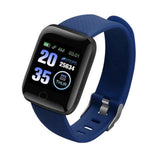 116plus Waterproof Smart Watch Sports Fitness Trackaer with Heart Rate Monitor for Men and Women-Blue In Australia - Darrahopens